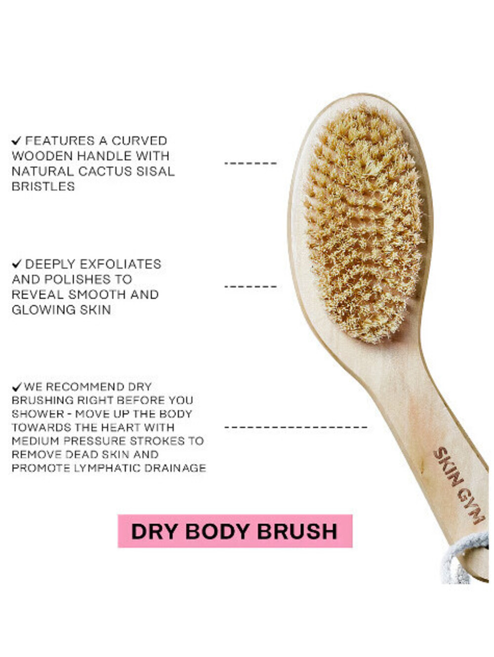 Skin Gym Dry Body Brush  BRAND NEW